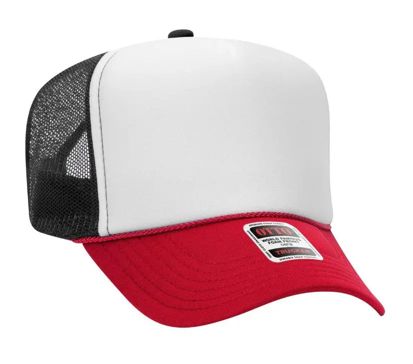 Hot Mess Neon Pink Design Adult Otto Foam Trucker Hat