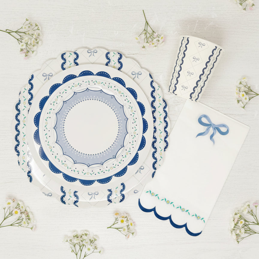 Blue Coquette Luncheon Napkins (Set of 16)