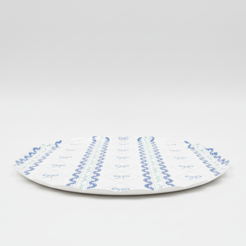 Pink Bow Coquette Large Plates 10" (8 pack)