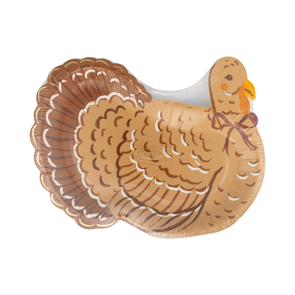 HRV1340 - Harvest Turkey Shaped Paper Plates