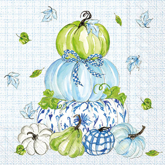 Chinoiserie Stacked Pumpkins Fall