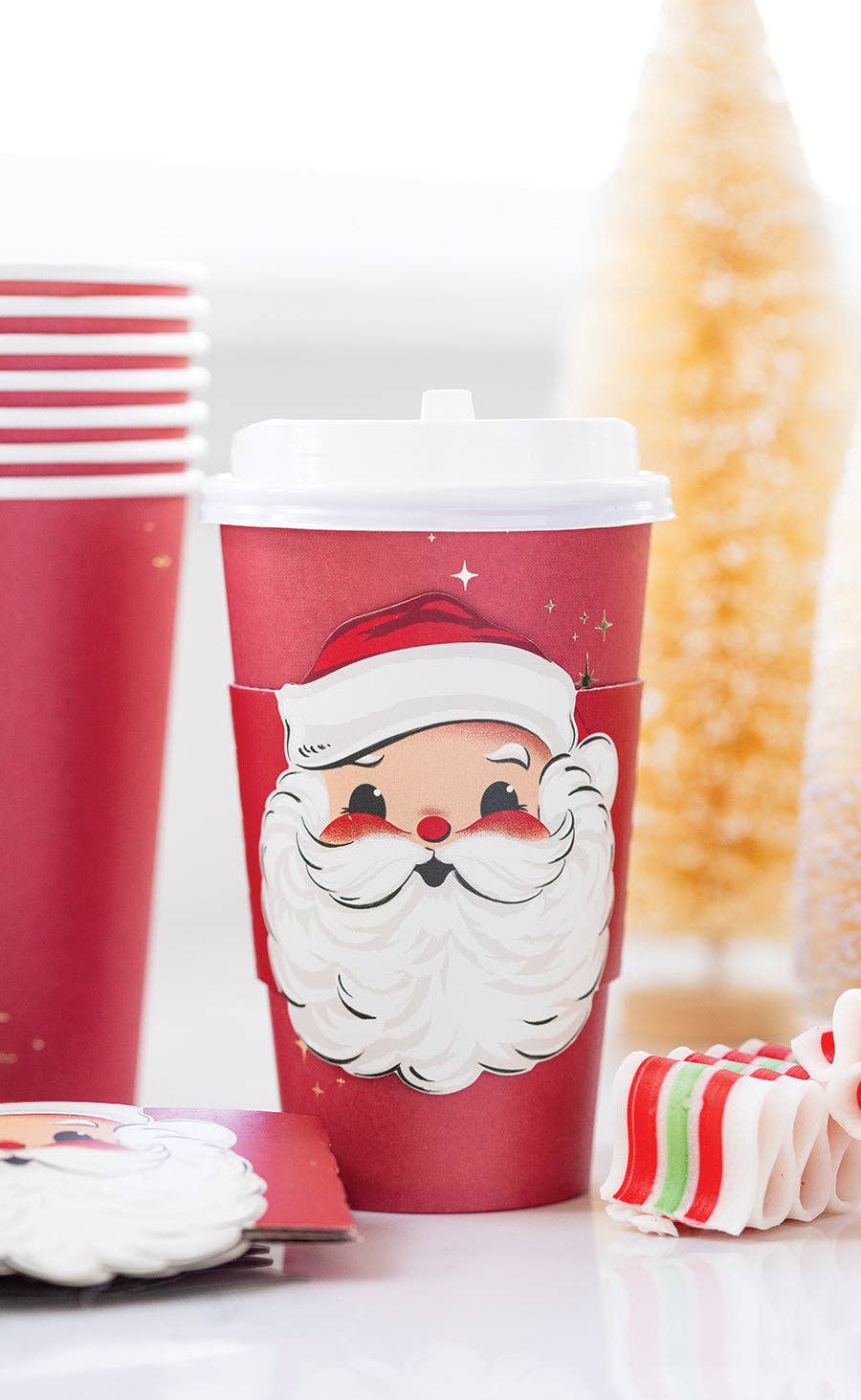 PLTG673X - Rosy Cheeks Santa To Go Cups