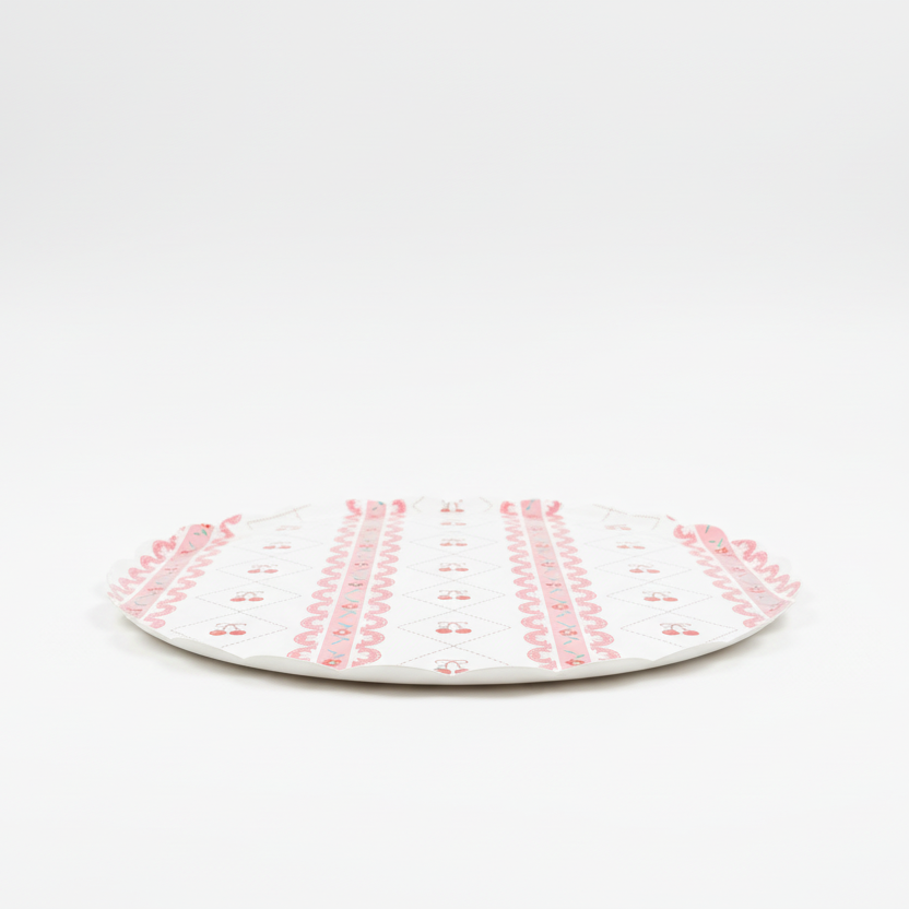Pink Bow Coquette Large Plates 10" (8 pack)