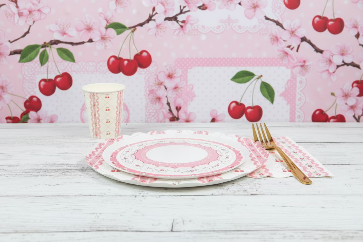 Pink Bow Coquette Large Plates 10" (8 pack)