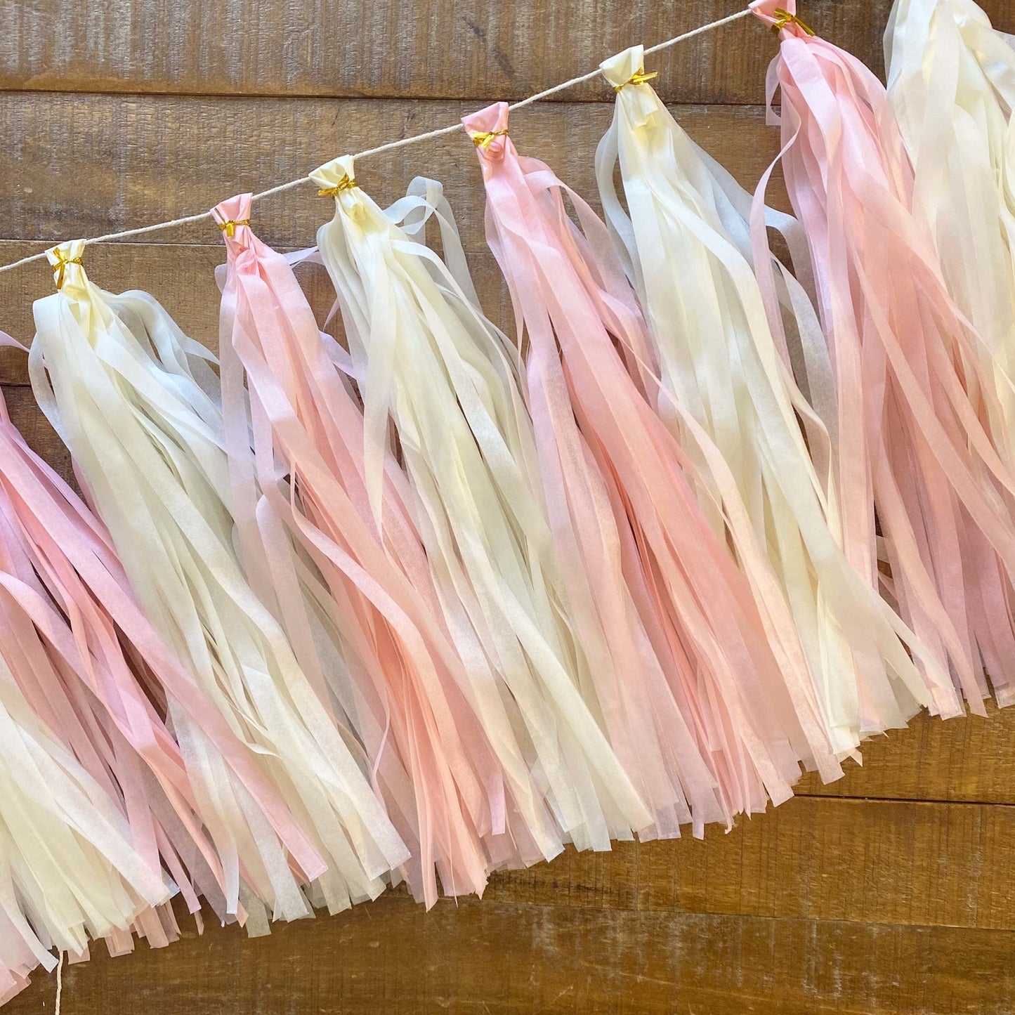 Pink and Yellow Pastel Paper Tassel Tail