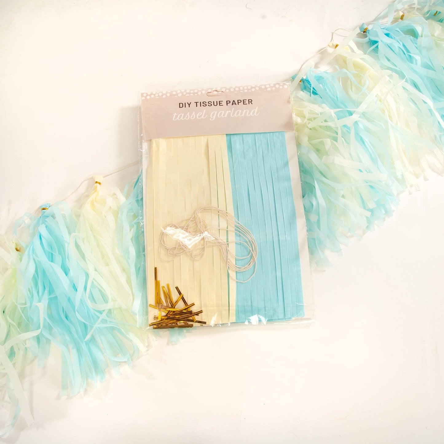 Pink and Yellow Pastel Paper Tassel Tail