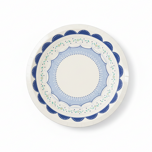 Blue Coquette Dessert Plates 8"(Set of 8)