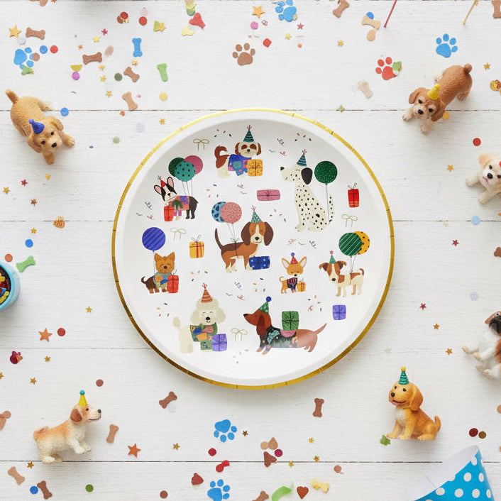 Dogs Coquette Dessert Plates 8" (Set of 8)
