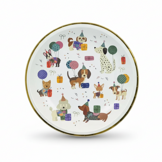 Dogs Coquette Dessert Plates 8" (Set of 8)