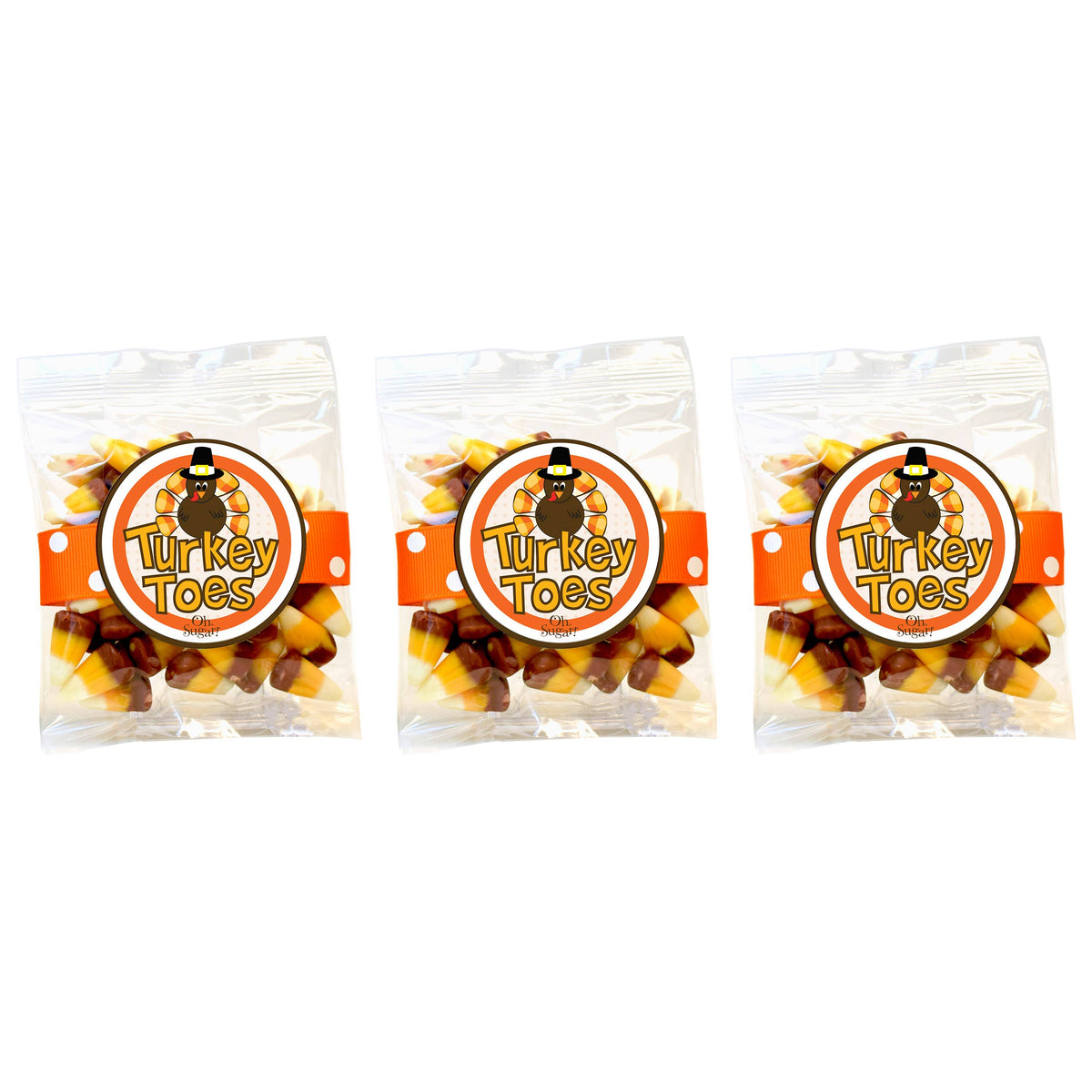 Fall Candy Small Treat Bag-Turkey Toes, Caramel Candy Corn