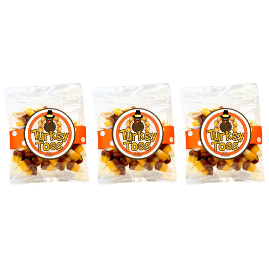 Fall Candy Small Treat Bag-Turkey Toes, Caramel Candy Corn
