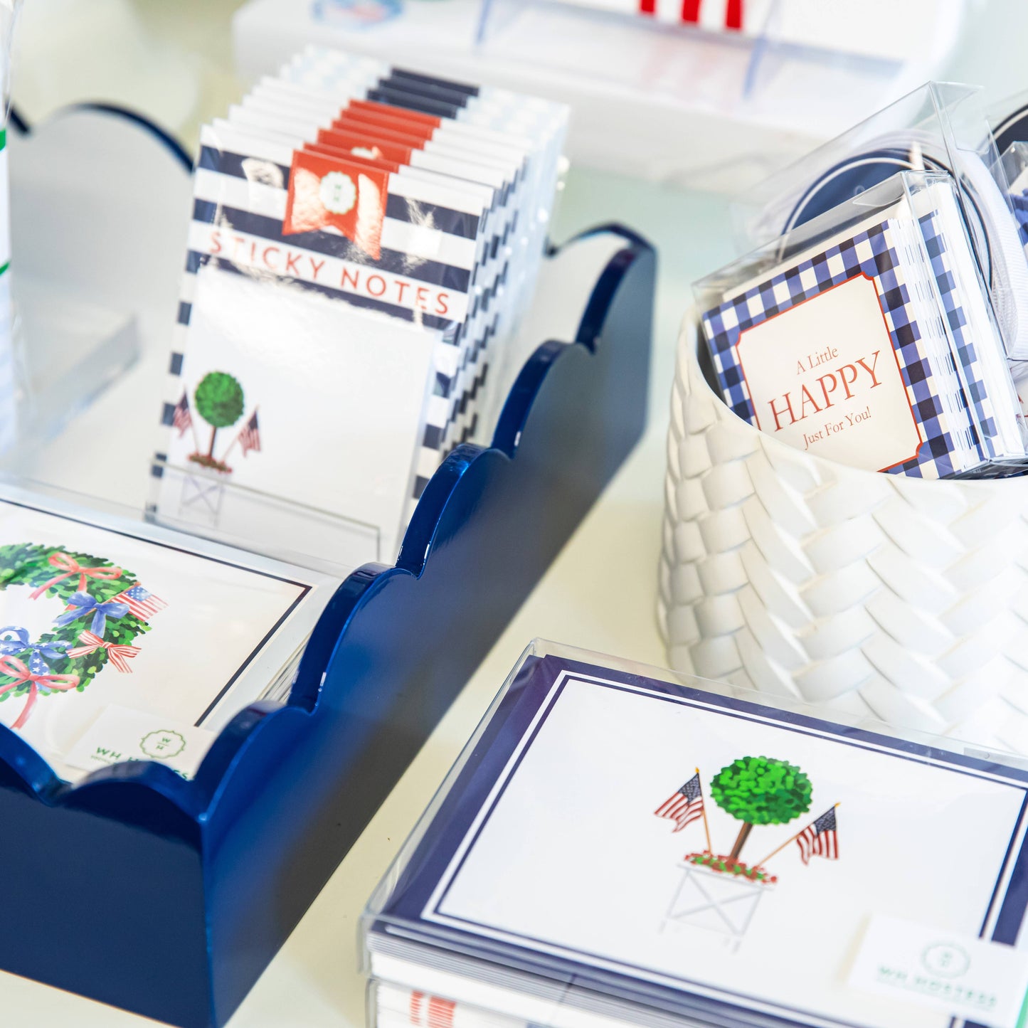 Folded Notecard Set of 10 | Patriotic Topiary