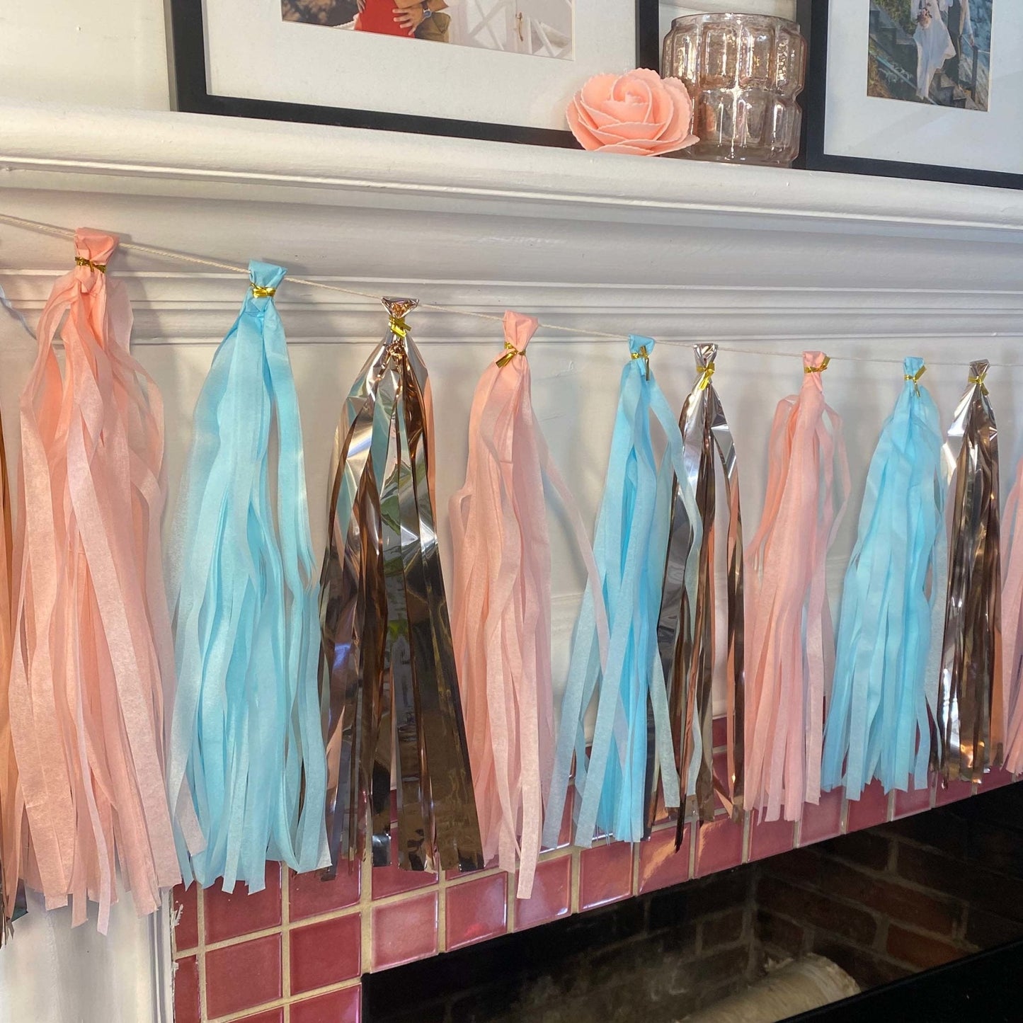 Pastel and Rose Gold Tassel Tail