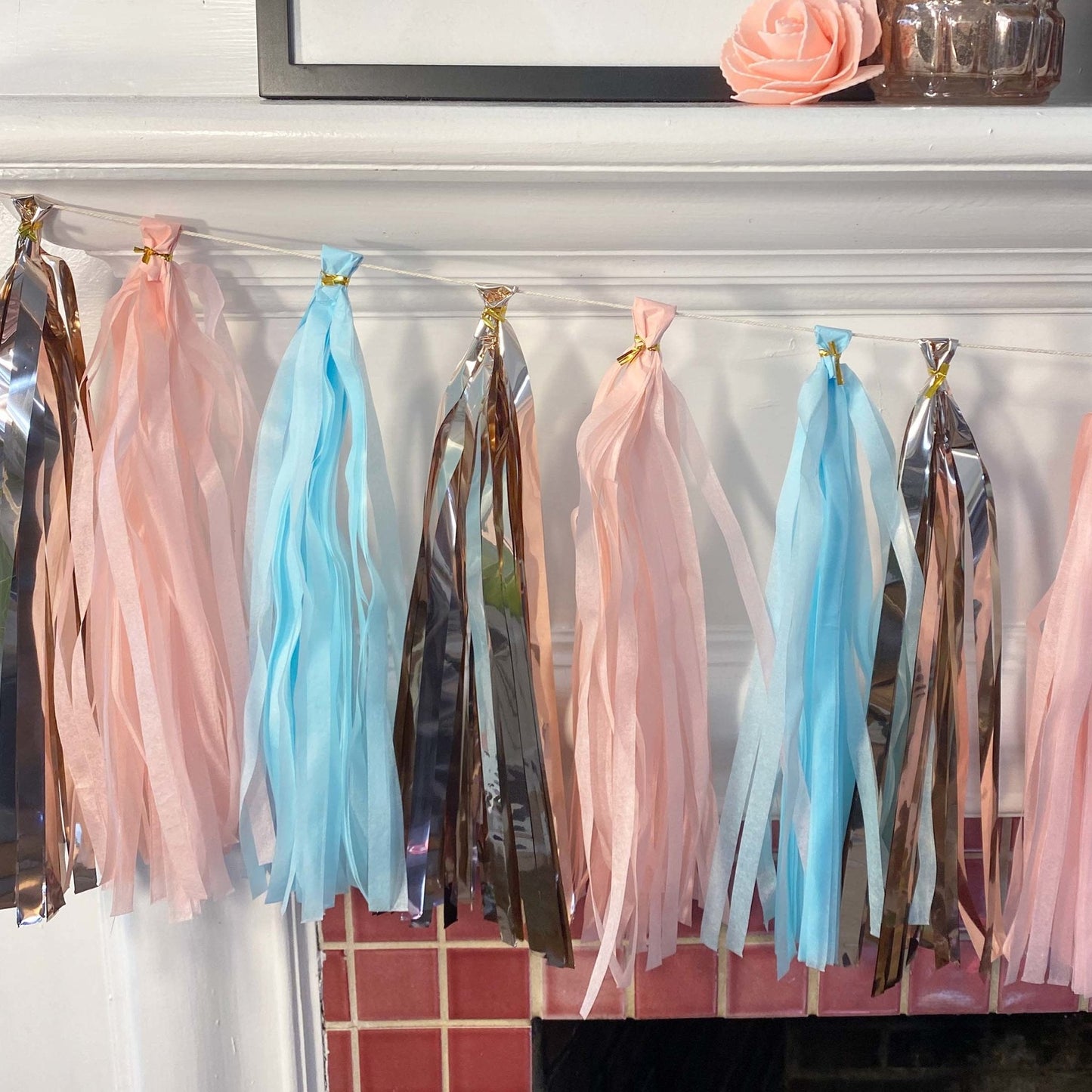 Pastel and Rose Gold Tassel Tail