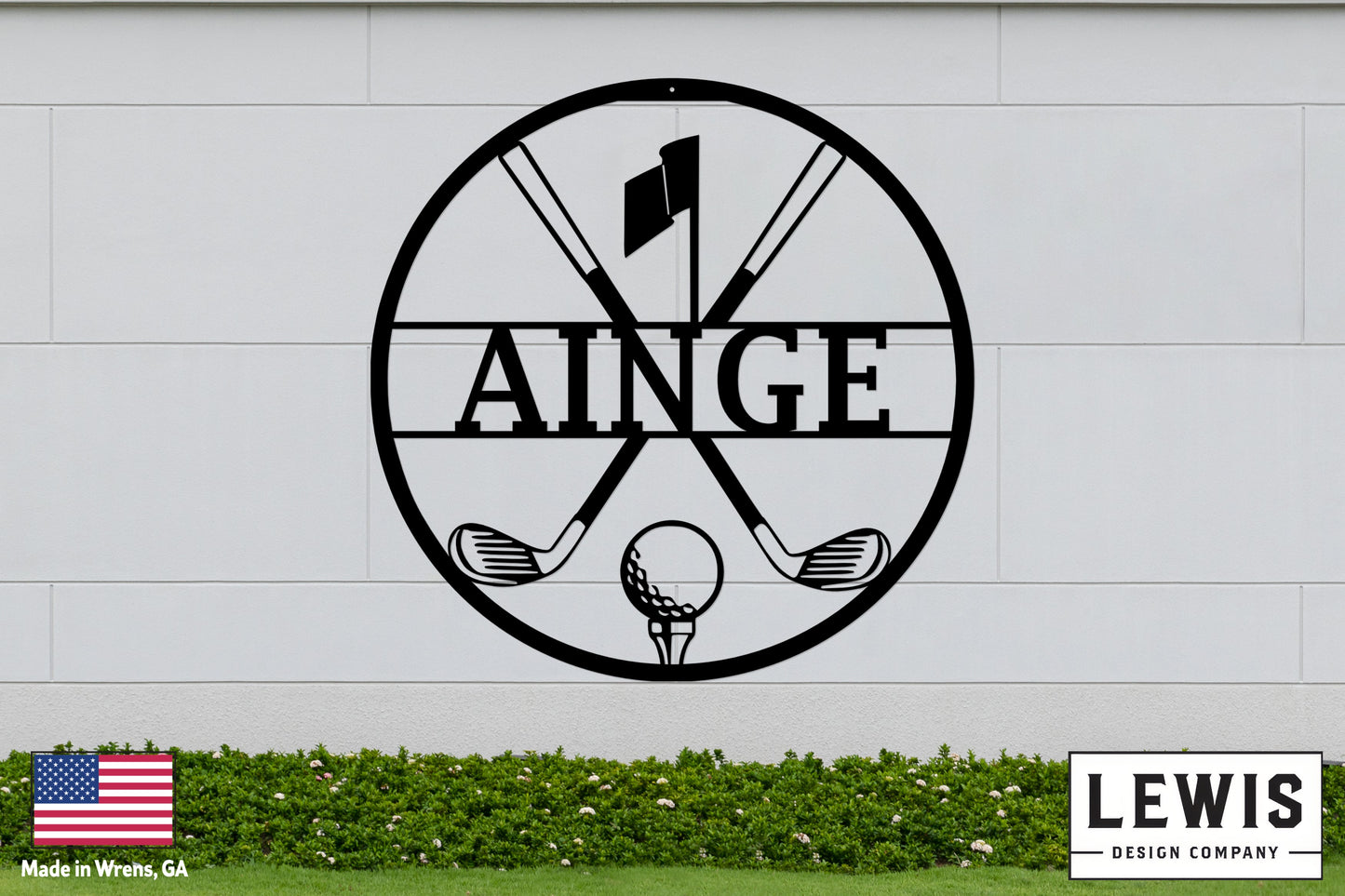 Personalized Golf Monogram Sign