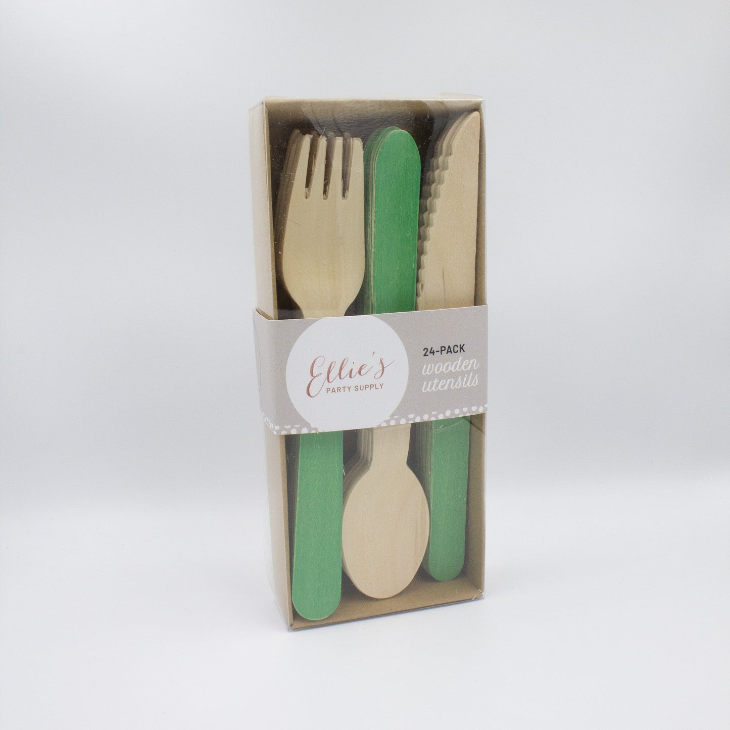 Green Wooden Utensil Set – 24ct | ON SALE!!
