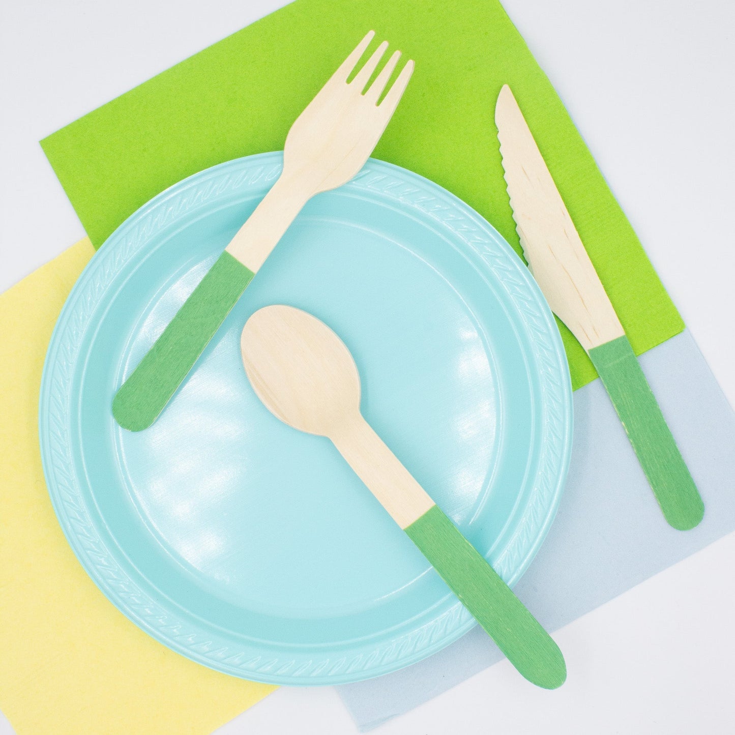 Green Wooden Utensil Set – 24ct | ON SALE!!