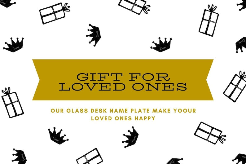 MOOG Personalized Glass Desk Name Plate