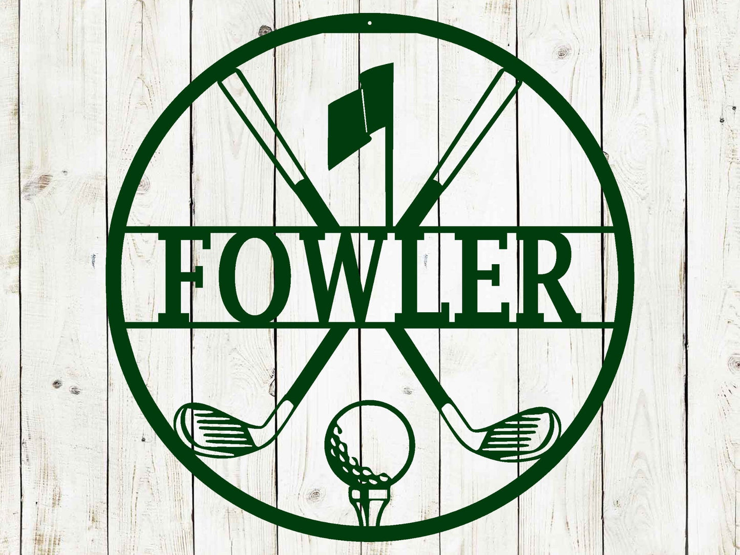 Personalized Golf Monogram Sign