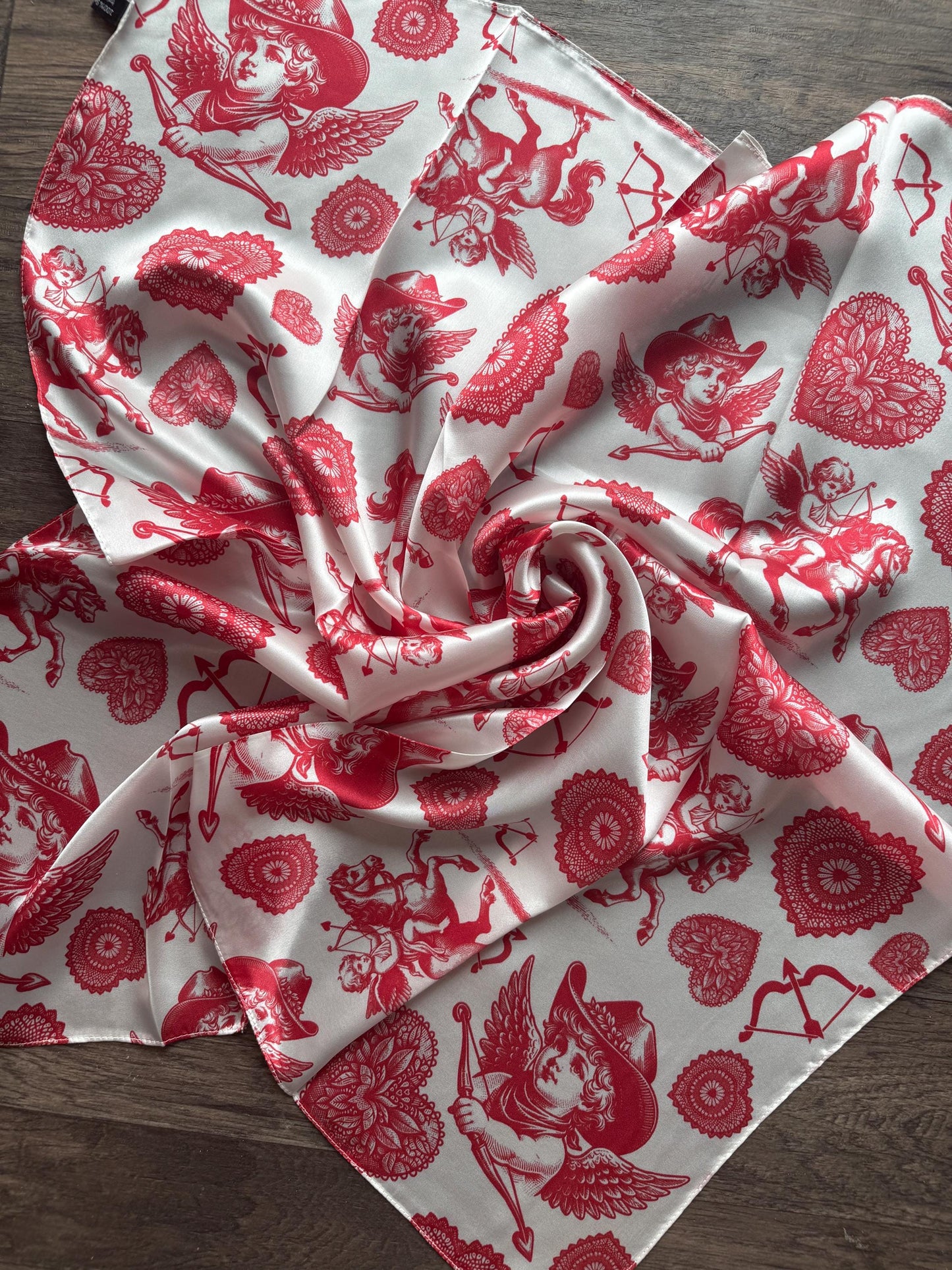 100% Silk Wild Rag “Cowboys Best Friend” by Double B Wild Rags Cowdog sketch’s on beige Corgi Frenchie Golden Retriever Jack Russel