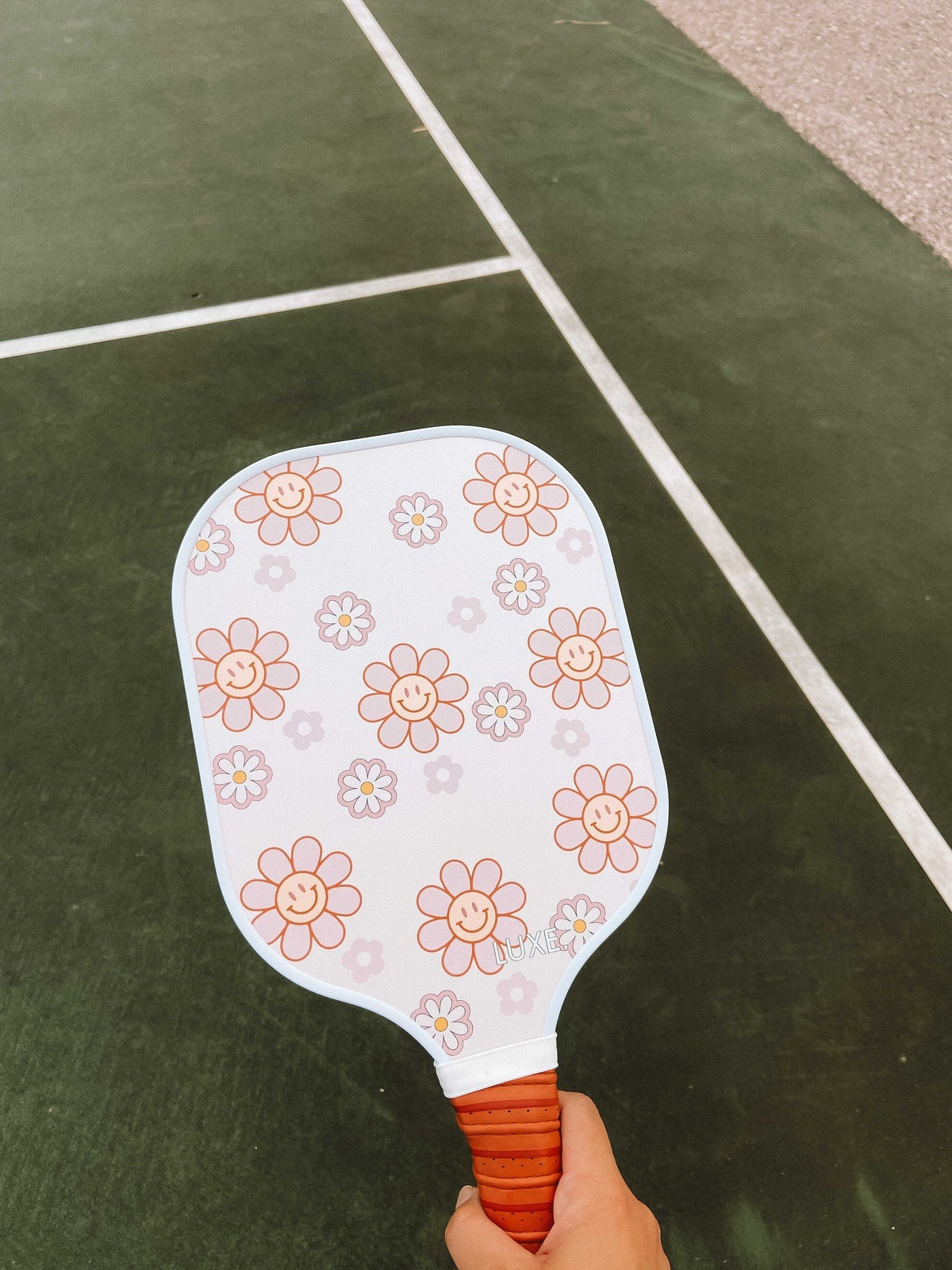 Smiley Flower Pickleball Paddle