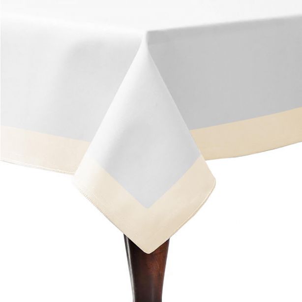 Border Frame Poly Cotton Table Cloth