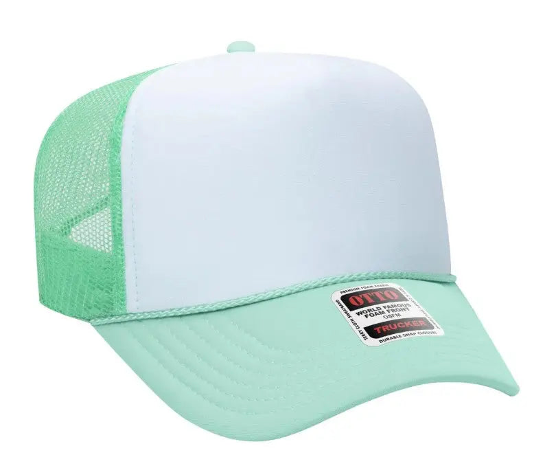 Hot Mess Neon Pink Design Adult Otto Foam Trucker Hat
