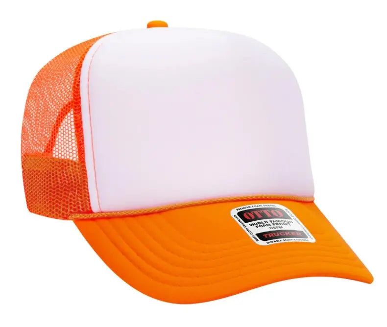 It's River Time Neon Pink Design Adult Otto Foam Trucker Hat