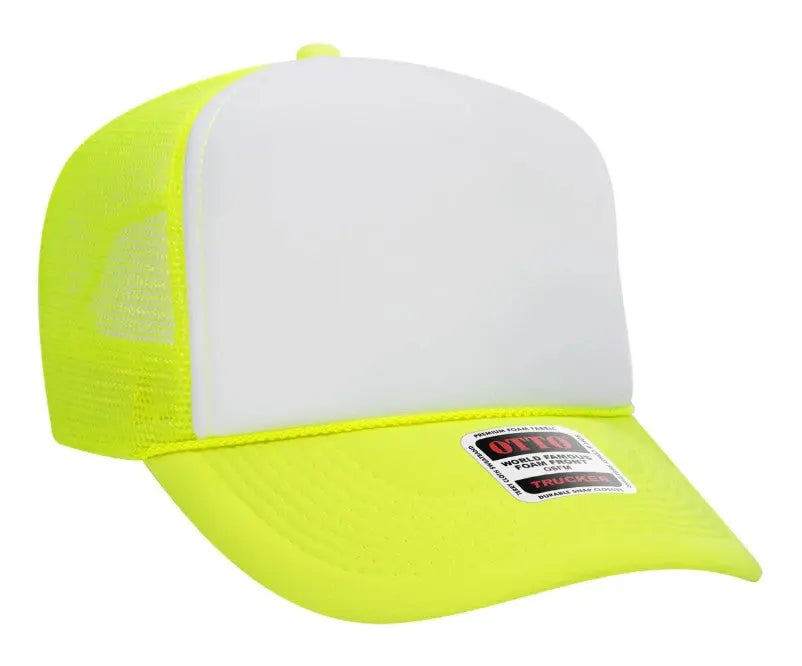 Hot Mess Neon Pink Design Adult Otto Foam Trucker Hat