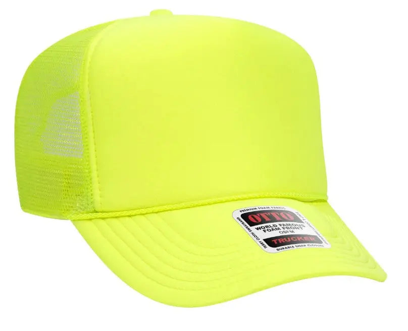 Hot Mess Neon Pink Design Adult Otto Foam Trucker Hat