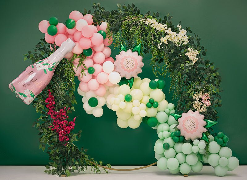 Pastel Pink Foil Flower Balloon – 23" | Includes Straw (Air or Helium Fill)