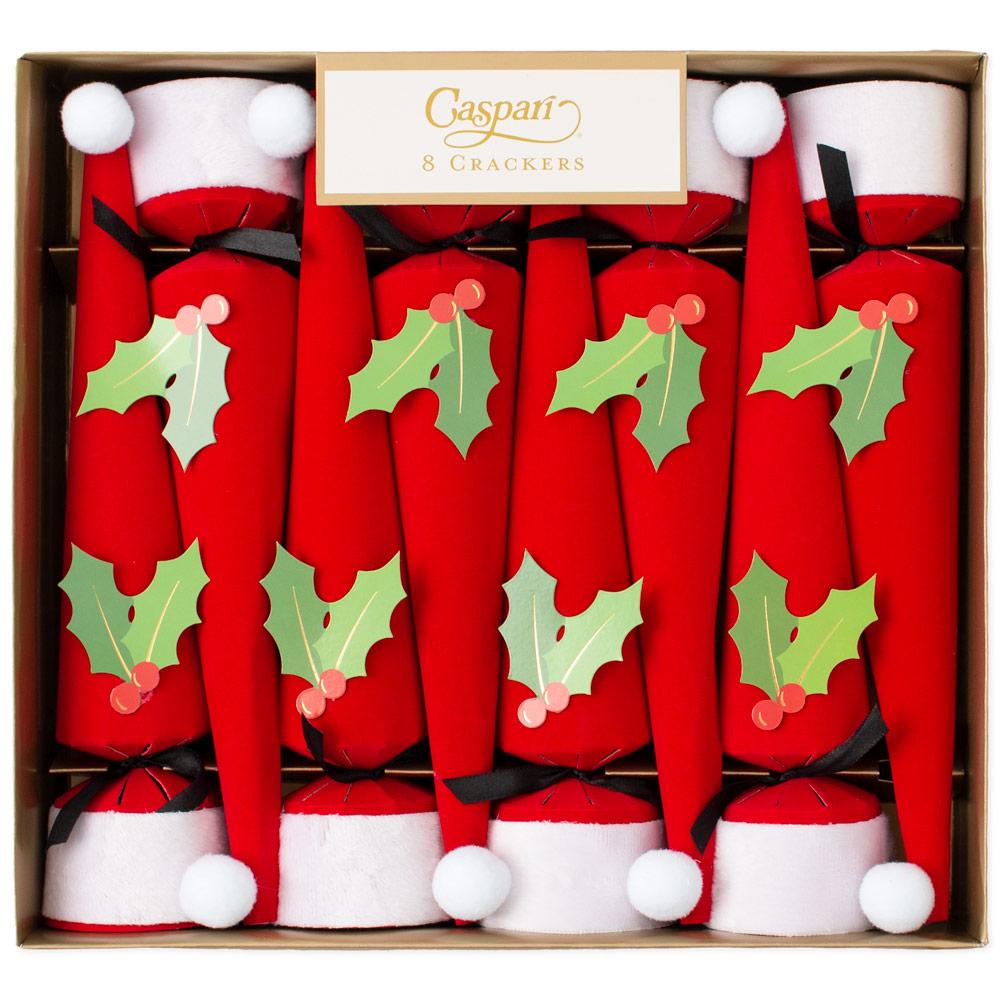 Santa Hat Cone-Shaped Celebration Christmas Crackers - 8 Per Box