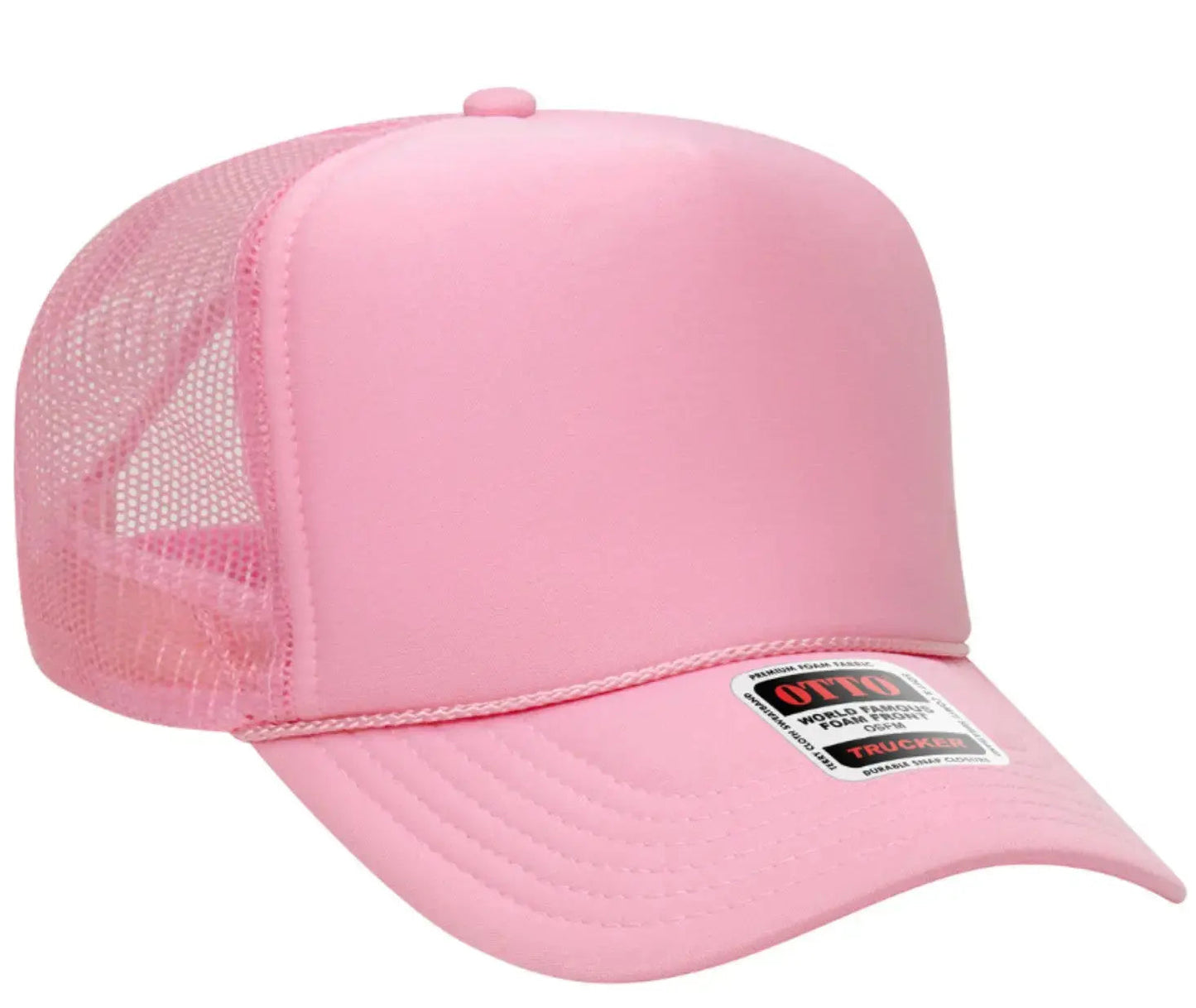 It's River Time Neon Pink Design Adult Otto Foam Trucker Hat