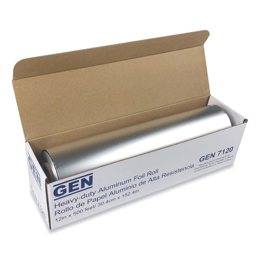 GEN Heavy - Duty Aluminum Foil Roll, 12" x 500 ft, 6/Carton - themonogram manor 