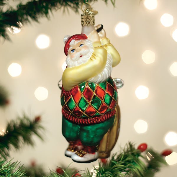 Golfing Santa Ornament - #themonogram manor #