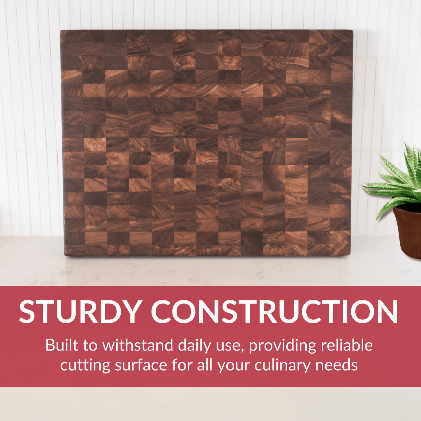 Medium End Grain Walnut Wood Butcher Block - themonogram manor 