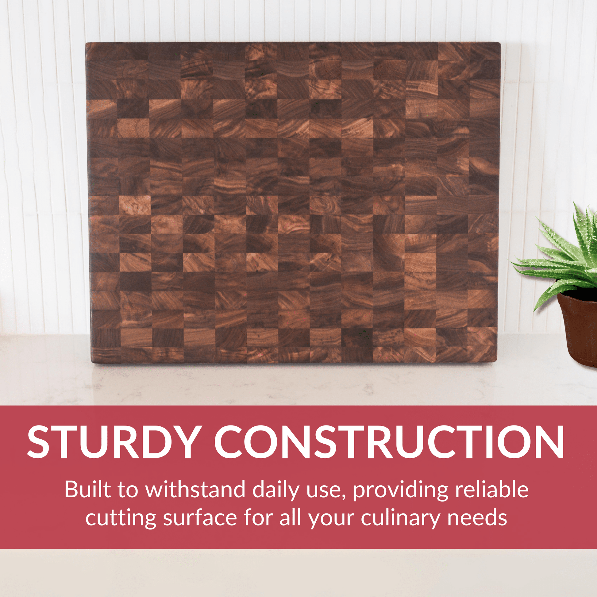 Medium End Grain Walnut Wood Butcher Block - themonogram manor 