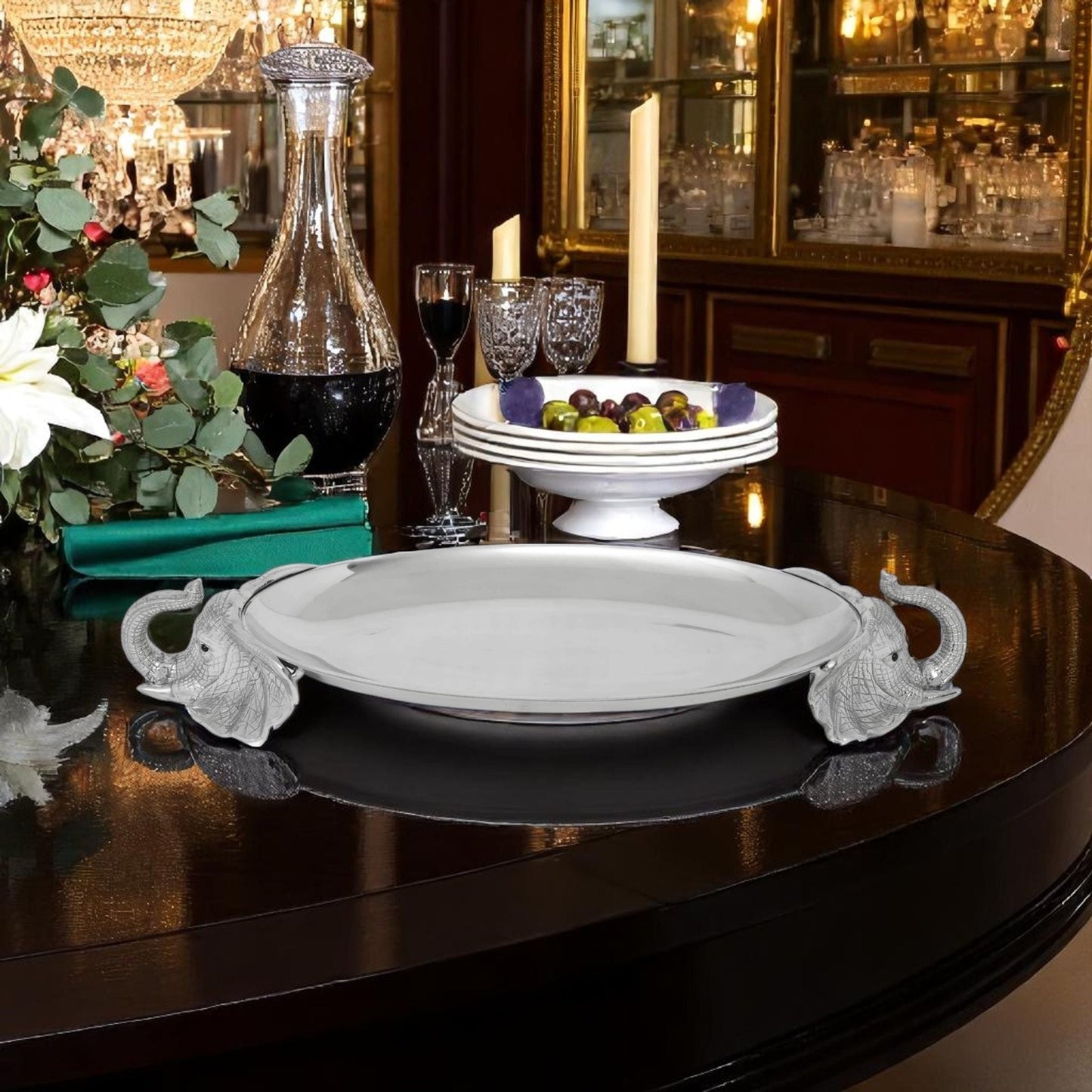 Elephant Centerpiece Tray - themonogram manor 