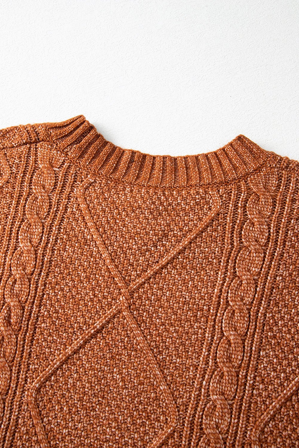 Cable Knit Sweater Dress in Coffee - themonogram manor 