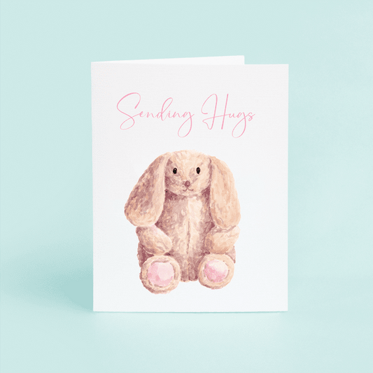 Stuffed Rabbit "Sending Hugs" - themonogram manor 