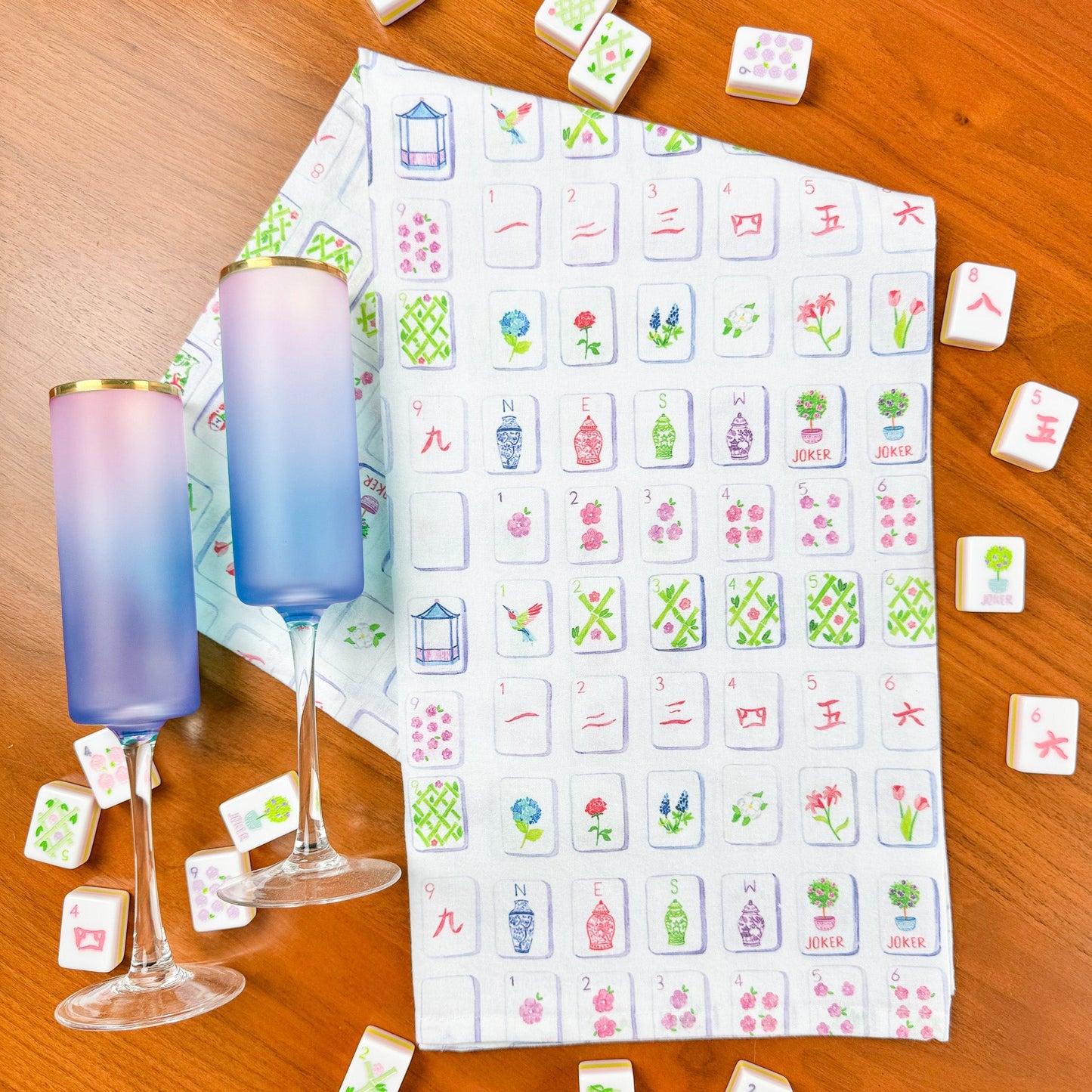 Mahjong Tea Towel - themonogram manor 