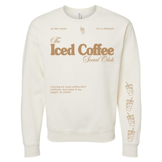 ‘Iced Coffee Social Club' Crewneck Sweatshirt - themonogram manor 
