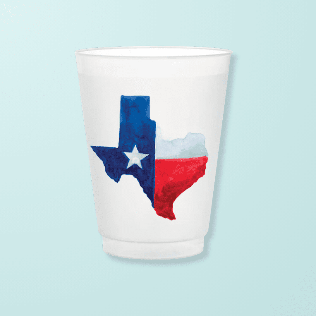 State of Texas Frosted Cups - themonogram manor 