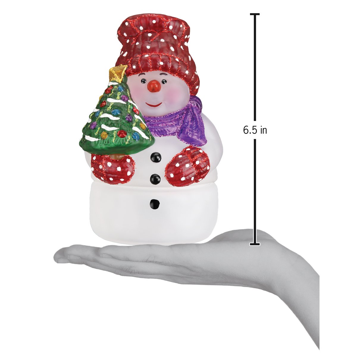 Snowman With Tree Candle Light - themonogram manor 