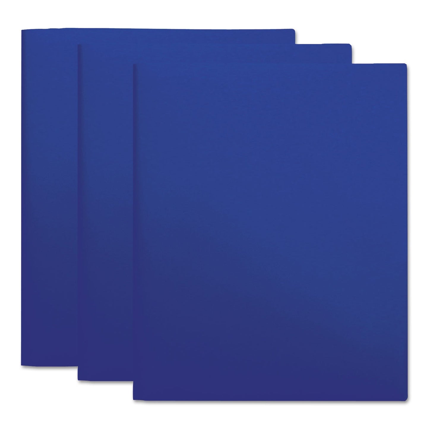 Universal Two - Pocket Plastic Folders, 100 - Sheet Capacity, 11 x 8.5, Navy Blue, 10/Pack - themonogram manor 