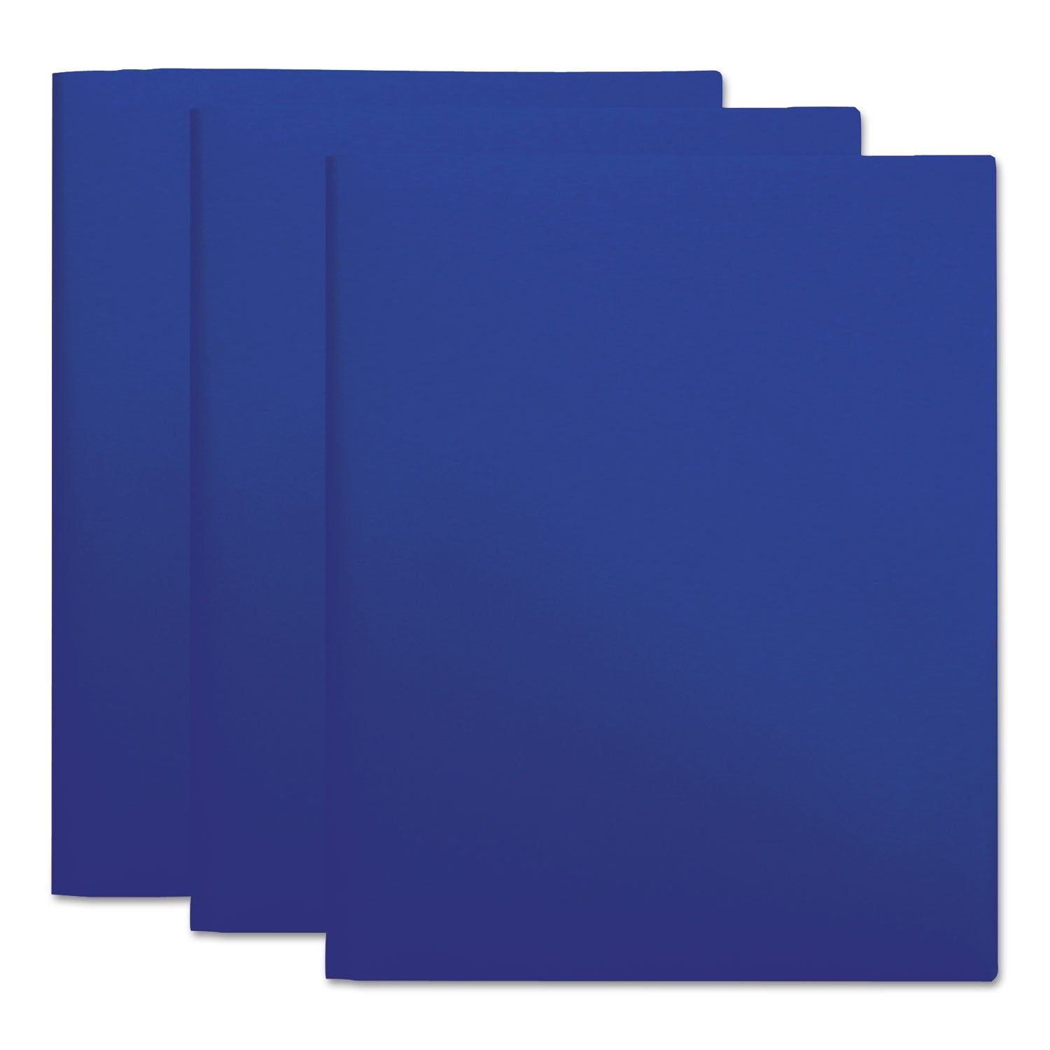 Universal Two - Pocket Plastic Folders, 100 - Sheet Capacity, 11 x 8.5, Navy Blue, 10/Pack - themonogram manor 