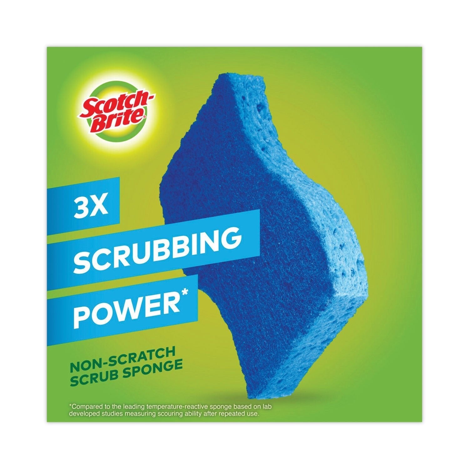 Scotch - Brite Non - Scratch Multi - Purpose Scrub Sponge, 4.4 x 2.6, 0.8" Thick, Blue, 3/Pack - themonogram manor 