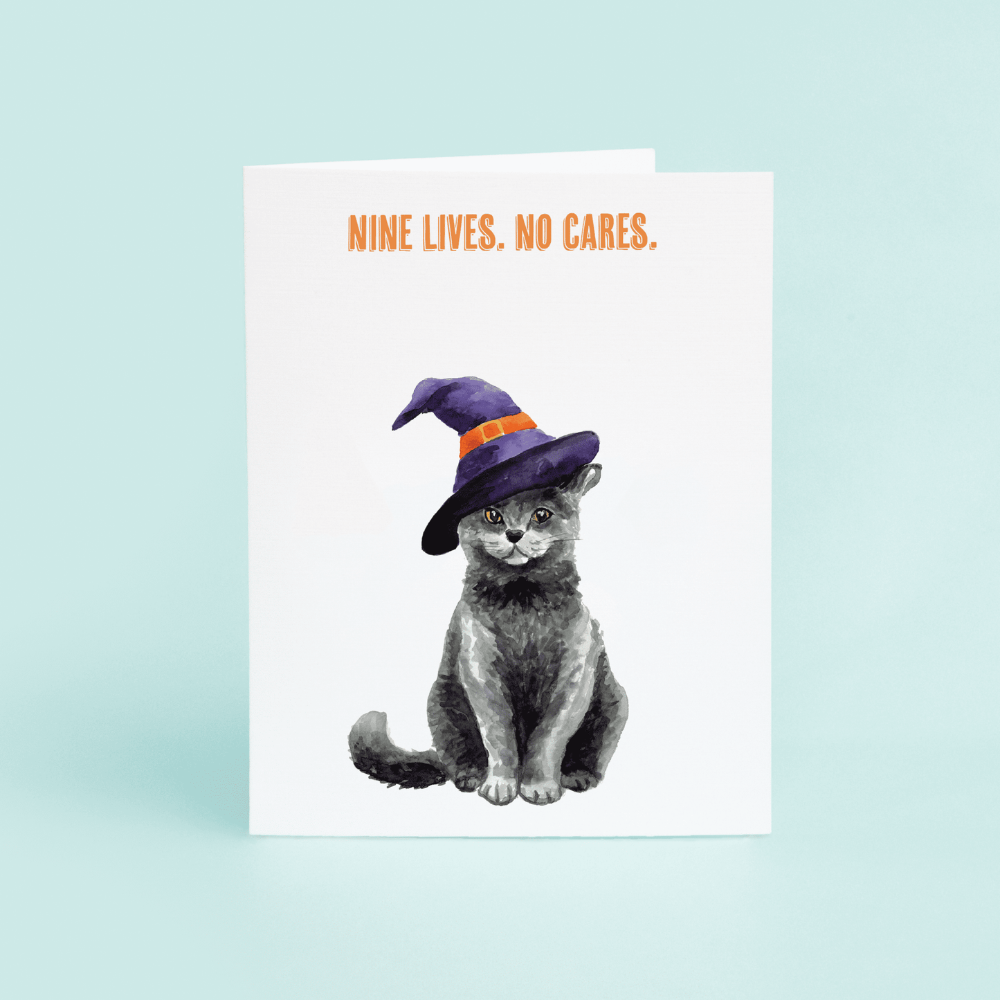 Halloween Cat "Nine Lives. No Cares" - themonogram manor 