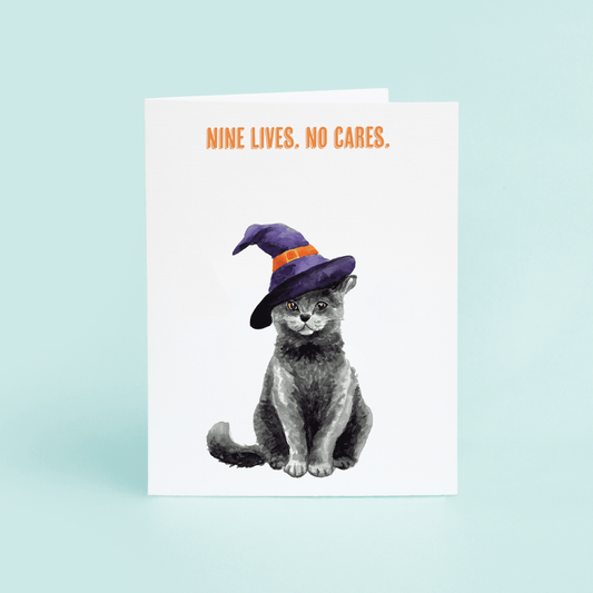 Halloween Cat "Nine Lives. No Cares" - themonogram manor 