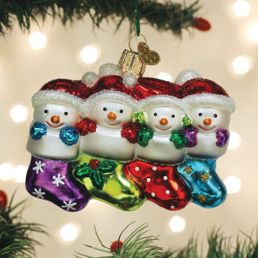 Snow Family Of 4 Ornament - themonogram manor 